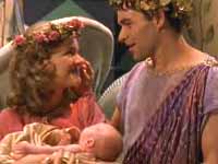 Thetys, holding baby Danel and her husband, Alekos